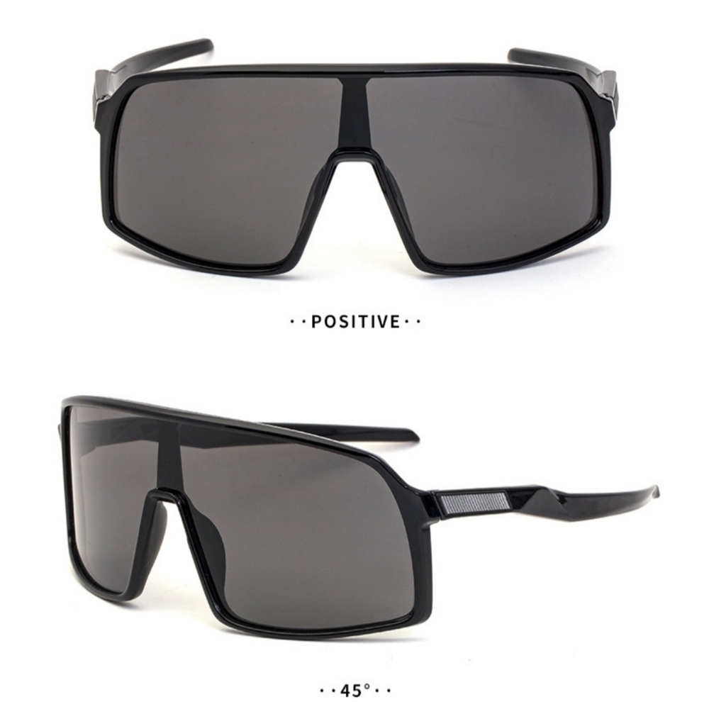Square Sports Sunglasses Unisex Black